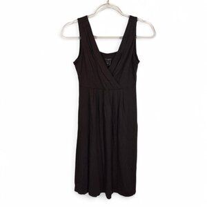 Y2K Ann Taylor Espresso Brown V-Neck Midi Dress Size XS‎